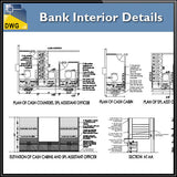 【Architecture CAD Projects】Bank Interior Design CAD Blocks,Elevation Drawings - Architecture Autocad Blocks,CAD Details,CAD Drawings,3D Models,PSD,Vector,Sketchup Download