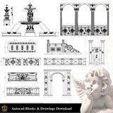Architectural Decoration Elements CAD Blocks Bundle V.3 - Architecture Autocad Blocks,CAD Details,CAD Drawings,3D Models,PSD,Vector,Sketchup Download
