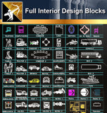 ★Full Interior Design Blocks 3 - Architecture Autocad Blocks,CAD Details,CAD Drawings,3D Models,PSD,Vector,Sketchup Download