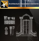 Free CAD Architecture Decoration Elements 15 - Architecture Autocad Blocks,CAD Details,CAD Drawings,3D Models,PSD,Vector,Sketchup Download