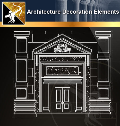 ★Architectural Decorative CAD Elements 04 - Architecture Autocad Blocks,CAD Details,CAD Drawings,3D Models,PSD,Vector,Sketchup Download