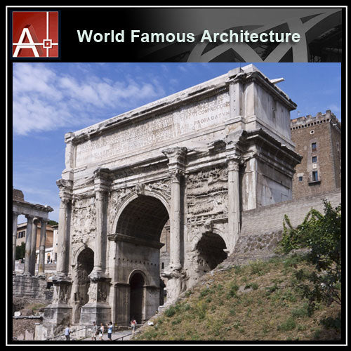 【Famous Architecture Project】Arch Of Septimius SeverusArch Of Septimius Severus-Architectural 3D SKP model - Architecture Autocad Blocks,CAD Details,CAD Drawings,3D Models,PSD,Vector,Sketchup Download