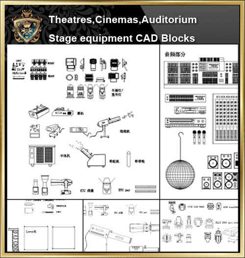 ★【Auditorium ,Cinema, Theaters CAD Blocks-Stage Equipment CAD Blocks】@Cinema Design,Autocad Blocks,Cinema Details,Cinema Section,Cinema elevation design drawings - Architecture Autocad Blocks,CAD Details,CAD Drawings,3D Models,PSD,Vector,Sketchup Download