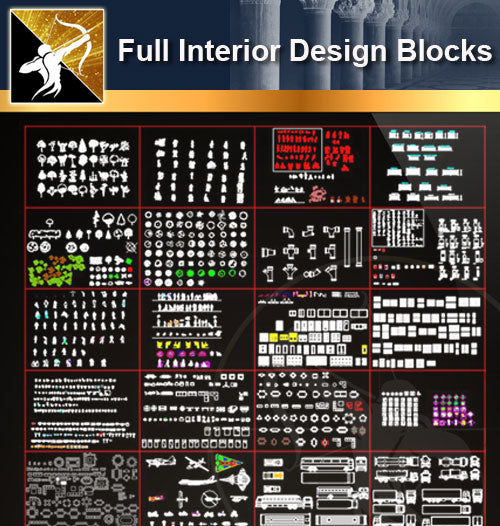 ★Full Interior Design Blocks 2 - Architecture Autocad Blocks,CAD Details,CAD Drawings,3D Models,PSD,Vector,Sketchup Download