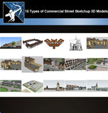 ★Best 15 Types of Commercial Street Design Sketchup 3D Models Collection V.1 - Architecture Autocad Blocks,CAD Details,CAD Drawings,3D Models,PSD,Vector,Sketchup Download