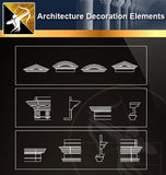 Free CAD Architecture Decoration Elements 13 - Architecture Autocad Blocks,CAD Details,CAD Drawings,3D Models,PSD,Vector,Sketchup Download