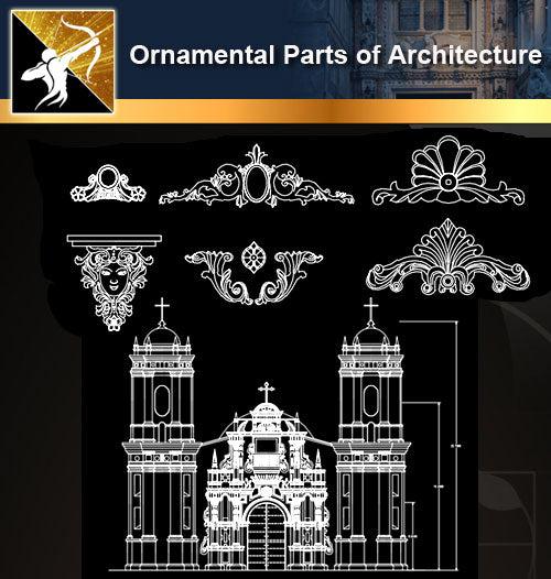 Ornamental Parts of Architecture 6 - Architecture Autocad Blocks,CAD Details,CAD Drawings,3D Models,PSD,Vector,Sketchup Download