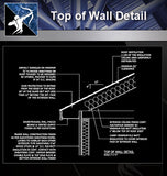【Roof Details】Free Top of Wall Detail - Architecture Autocad Blocks,CAD Details,CAD Drawings,3D Models,PSD,Vector,Sketchup Download