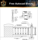 ★Free CAD Details-Balustrade - Installation - Architecture Autocad Blocks,CAD Details,CAD Drawings,3D Models,PSD,Vector,Sketchup Download