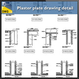 【CAD Details】Plaster plate drawing detail in autocad dwg files - Architecture Autocad Blocks,CAD Details,CAD Drawings,3D Models,PSD,Vector,Sketchup Download