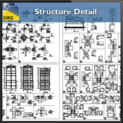 【CAD Details】Structure CAD Details Collection - Architecture Autocad Blocks,CAD Details,CAD Drawings,3D Models,PSD,Vector,Sketchup Download