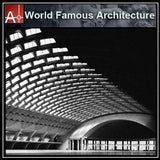 【Famous Architecture Project】PalaLottomatica-Pier Luigi Nervi-Architectural CAD Drawings - Architecture Autocad Blocks,CAD Details,CAD Drawings,3D Models,PSD,Vector,Sketchup Download