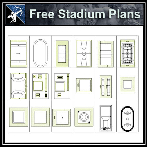 【Architecture CAD Projects】 Stadium CAD plan ,CAD Blocks - Architecture Autocad Blocks,CAD Details,CAD Drawings,3D Models,PSD,Vector,Sketchup Download