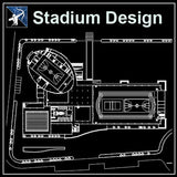 【Architecture CAD Projects】Stadium Design CAD Blocks,Plans,Layout V2