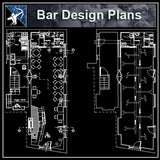 【Architecture CAD Projects】Pub,Bar Design CAD Blocks,Plans,Elevation - Architecture Autocad Blocks,CAD Details,CAD Drawings,3D Models,PSD,Vector,Sketchup Download