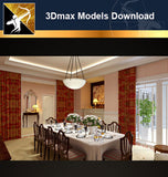 ★Download 3D Max Decoration Models -Dining Room V.1 - Architecture Autocad Blocks,CAD Details,CAD Drawings,3D Models,PSD,Vector,Sketchup Download