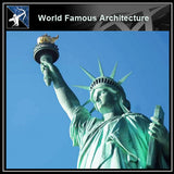 【Famous Architecture Project】Statue of liberty 3D CAD Drawing-Architectural 3D CAD model - Architecture Autocad Blocks,CAD Details,CAD Drawings,3D Models,PSD,Vector,Sketchup Download