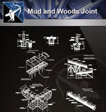 【Wood Constructure Details】Mud and woods joint and constructions detail drawing - Architecture Autocad Blocks,CAD Details,CAD Drawings,3D Models,PSD,Vector,Sketchup Download