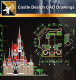 Castle Design CAD Drawings 2 - Architecture Autocad Blocks,CAD Details,CAD Drawings,3D Models,PSD,Vector,Sketchup Download