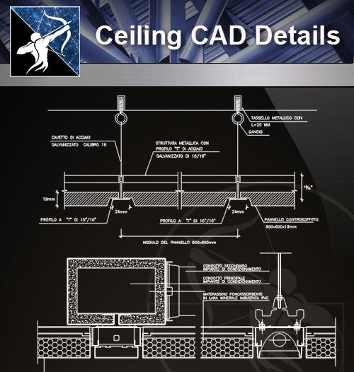【Ceiling Details】Free Ceiling Details 2 - Architecture Autocad Blocks,CAD Details,CAD Drawings,3D Models,PSD,Vector,Sketchup Download