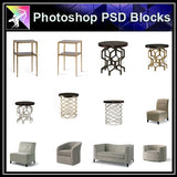 【Photoshop PSD Blocks】Furniture PSD Blocks - Architecture Autocad Blocks,CAD Details,CAD Drawings,3D Models,PSD,Vector,Sketchup Download