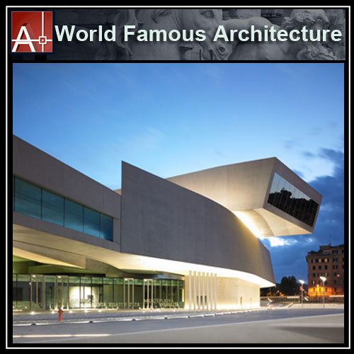 【Famous Architecture Project】MAXXI Museum -Zaha Hadid-Architectural CAD Drawings - Architecture Autocad Blocks,CAD Details,CAD Drawings,3D Models,PSD,Vector,Sketchup Download