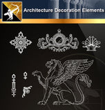 Free CAD Architecture Decoration Elements 3 - Architecture Autocad Blocks,CAD Details,CAD Drawings,3D Models,PSD,Vector,Sketchup Download