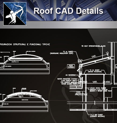 【Roof Details】Free Roof Details 4 - Architecture Autocad Blocks,CAD Details,CAD Drawings,3D Models,PSD,Vector,Sketchup Download