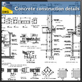 【CAD Details】Concrete details autocad dwg files - Architecture Autocad Blocks,CAD Details,CAD Drawings,3D Models,PSD,Vector,Sketchup Download