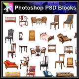 【Photoshop PSD Blocks】Chinese Furniture 2 - Architecture Autocad Blocks,CAD Details,CAD Drawings,3D Models,PSD,Vector,Sketchup Download