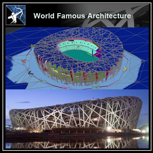 【Famous Architecture Project】Birds Nest Stadium Beijing 3d model-Architectural CAD 3D Drawings - Architecture Autocad Blocks,CAD Details,CAD Drawings,3D Models,PSD,Vector,Sketchup Download