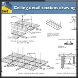 【CAD Details】Ceiling detail sections drawing - Architecture Autocad Blocks,CAD Details,CAD Drawings,3D Models,PSD,Vector,Sketchup Download