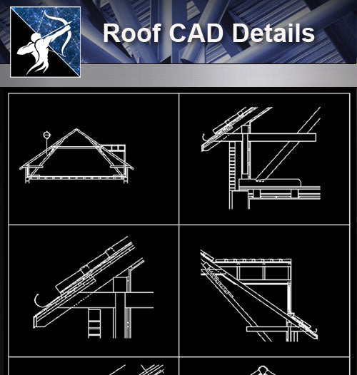 【Roof Details】Free Roof Details 1 - Architecture Autocad Blocks,CAD Details,CAD Drawings,3D Models,PSD,Vector,Sketchup Download