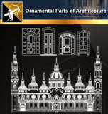 Ornamental Parts of Architecture 3 - Architecture Autocad Blocks,CAD Details,CAD Drawings,3D Models,PSD,Vector,Sketchup Download