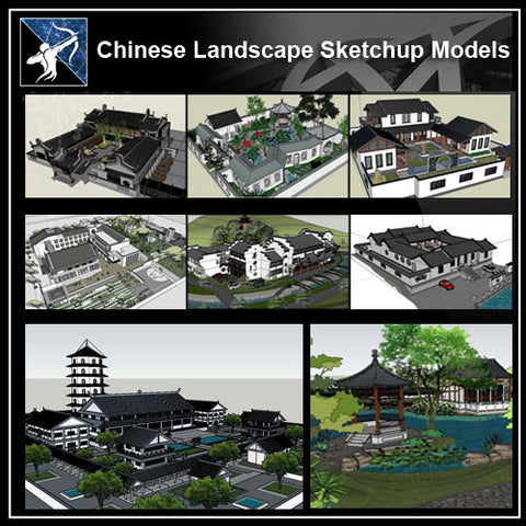 ●European Landscape Elements Sketchup 3D Models