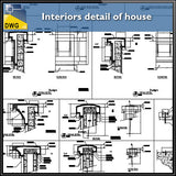 【Interior Design CAD Drawings】@Interiors detail of house in autocad files - Architecture Autocad Blocks,CAD Details,CAD Drawings,3D Models,PSD,Vector,Sketchup Download