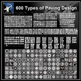 ★【Over 600+ Paving Design CAD Blocks】 - Architecture Autocad Blocks,CAD Details,CAD Drawings,3D Models,PSD,Vector,Sketchup Download