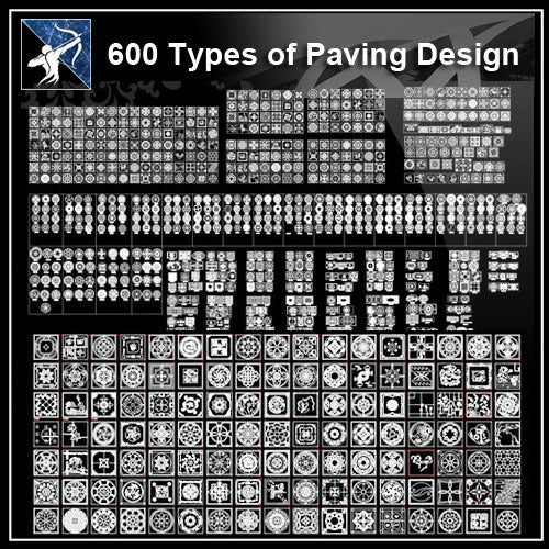 ★【Over 600+ Paving Design CAD Blocks】 - Architecture Autocad Blocks,CAD Details,CAD Drawings,3D Models,PSD,Vector,Sketchup Download