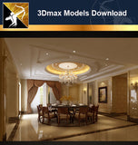 ★Download 3D Max Decoration Models -Dining Room V.3 - Architecture Autocad Blocks,CAD Details,CAD Drawings,3D Models,PSD,Vector,Sketchup Download