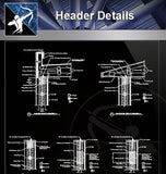 【Roof Details】Header Details - Architecture Autocad Blocks,CAD Details,CAD Drawings,3D Models,PSD,Vector,Sketchup Download