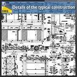 【CAD Details】Details of the typical construction of canopy dwg files autocad files - Architecture Autocad Blocks,CAD Details,CAD Drawings,3D Models,PSD,Vector,Sketchup Download