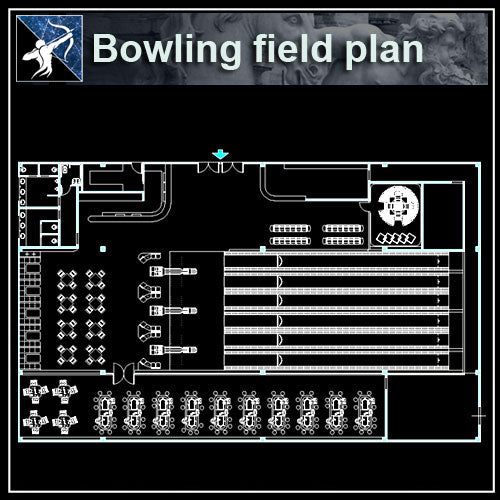 【Architecture CAD Projects】Bowling CAD plans ,CAD Blocks - Architecture Autocad Blocks,CAD Details,CAD Drawings,3D Models,PSD,Vector,Sketchup Download