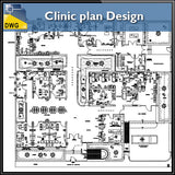 【Architecture CAD Projects】@Clinic plan Design DWG - Architecture Autocad Blocks,CAD Details,CAD Drawings,3D Models,PSD,Vector,Sketchup Download