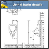 【CAD Details】Urinal basin CAD Details - Architecture Autocad Blocks,CAD Details,CAD Drawings,3D Models,PSD,Vector,Sketchup Download