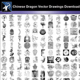 ★Chinese Dragon Vector Drawings Download -Vector file Download - Architecture Autocad Blocks,CAD Details,CAD Drawings,3D Models,PSD,Vector,Sketchup Download