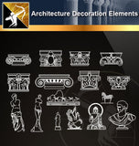 ★Architectural Decorative CAD Elements 01 - Architecture Autocad Blocks,CAD Details,CAD Drawings,3D Models,PSD,Vector,Sketchup Download