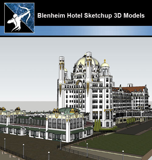 ★Sketchup 3D Models-Blenheim Hotel Sketchup Models - Architecture Autocad Blocks,CAD Details,CAD Drawings,3D Models,PSD,Vector,Sketchup Download