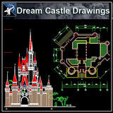 【Architecture CAD Projects】Dream Castle Architecture Design CAD Blocks,Plans,Layout V2
