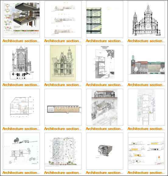 ★Best Architectural Sections Images Gallery V2(Free Downloadable) - Architecture Autocad Blocks,CAD Details,CAD Drawings,3D Models,PSD,Vector,Sketchup Download