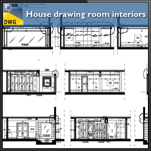 【Interior Design CAD Drawings】@House drawing room interiors detail and design in cad dwg - Architecture Autocad Blocks,CAD Details,CAD Drawings,3D Models,PSD,Vector,Sketchup Download